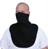 Neoprene Half Face Mask, Fleece Neck Shield, Black