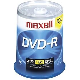 Maxell - 100 x DVD-R - 4.7 GB 16x - spindle - storage media