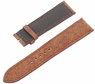 Tom Leather 100% Genuine Exotic Leather Watch Band Strap 22mm Brown Tan #02