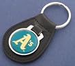 Oakland Athletics Leather Keychain