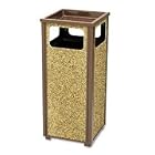 Indoor Outdoor Sand Urn Receptacle, 12 Gallon, 13.5x32, Natural Stone, Brown URIR12SU201PL