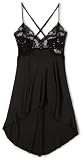Shirley of Hollywood Women's Chiffon Babydoll, Black, Medium