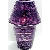 Aromalux Home - Blackberry Jar Candle with Mosiac Glass Shade Gift Set