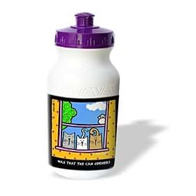 S. Fernleaf Designs Funny Cat Gifts - Can Opener Cartoon Cats, Cats, Cat, Funny cats, Kittens. Pets, Funny Pets, Animals - Water Bottles by
