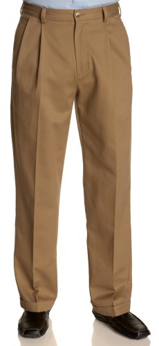 IZOD Men's American Chino Pleated Metrix Fit Pant