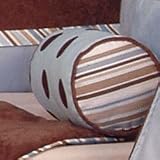 Baby Boy Bolster Pillow - Brown with Blue Dots