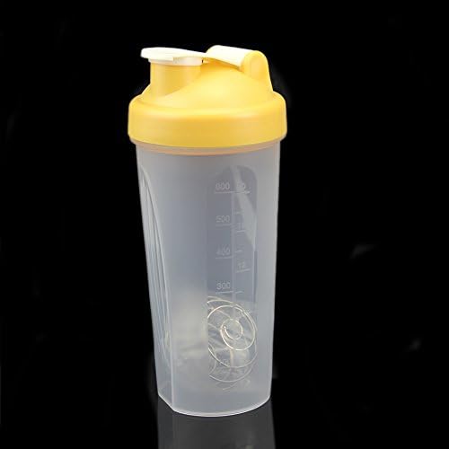 YSTD® Weaving Braid Light Blonde Cosplay Wig600ML Smart Shake Gym Protein Shaker Mixer Cup Blender Bottle Drink Whisk Ball (Yellow)