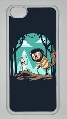 Abstract Minimalistic Adventure Time Where the Wild Things Are Custom PC Transparent Case for iPhone 5C by icasepersonalized