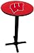 Wisconsin Badgers Pub Table with Black Commercial Base