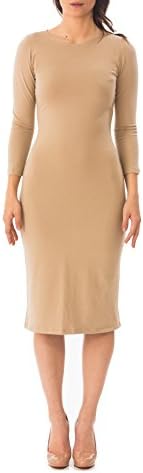 Karen Michelle LA Women's Long Sleeve Layering/Sheath Dress X-Large Nude