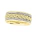 18K Yellow Gold and Platinum Hand-Woven Wedding Band For Men and Women - Sizes 5 - 12.5
