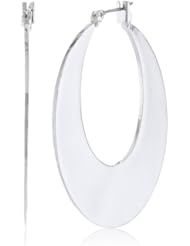 Kenneth Cole New York "Shiny Earrings" Silver Large Sculptural Hoop Earrings