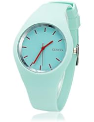 New Brand Geneva Women Ladies Elegand Simple Dial Mint Green Soft Rubber Band Analog Wrist Watch Boys Sport Watches
