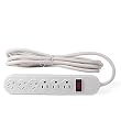 Uninex 10 Ft Power Strip with 6 (Six) Grounded Outlets & Breaker On/Off Switch