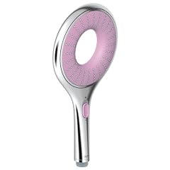 Rainshower Icon Handbrause chrom/pink 1 Strahlart Rain Eco Funktion mit Winkeladapter f�r Montage an Brauseschlauch