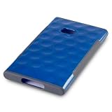 NOKIA LUMIA 900 BLUE DIMPLED SHELL WITH GEL SIDE GRIP, IN QUBITS RETAIL PACKAGING