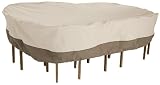 Classic Oval Veranda Patio Table and 6 - Chair Cover Set