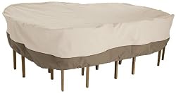 Classic Oval Veranda Patio Table and 6 - Chair Cover Set