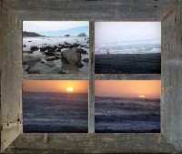 3" Barn Window Picture Frame for (4) 8x10s