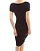 PattyBoutik Mama Stylish Cowl Neck Short Sleeve Ruched Sides Stretch Maternity Dress