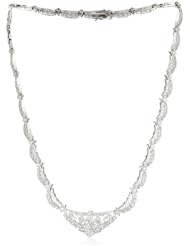 CZ by Kenneth Jay Lane "Vintage" 15 Cttw 16" Filagree Collar Necklace