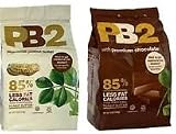 PB2 Powdered Peanut Butter and Chocolate Peanut Butter  - 85% Less Fat and Calories - 16 Oz Each - 2 Pack