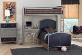 metal loft bed compare Hillsdale 1178D Universal Youth Loft Study Bed