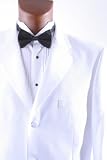Mens Single Breasted Three Button White Tuxedo