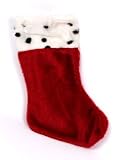 Plush Christmas Stocking with Animal Print Trim 14