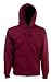 Fruit of the Loom Zip Through Reissverschluss Hoodie Sweatjacke mit Kapuze in Weinrot, Grösse M