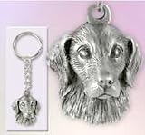 Golden Retriever 3D Pewter Keychain for Real Dog People