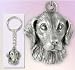 golden retriever - Golden Retriever 3D Pewter Keychain for Real Dog People
