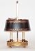 Small Twin Formal Twin Arm with Handpainted Black Metal Shade Table Lamp