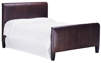 Mercer Fabric Or Leather Upholstered Bed And/Or Headboard: Mercer King Fabric Or "Designer Style" Leather Headboard & Footboard w/ Metal Bed Frame
