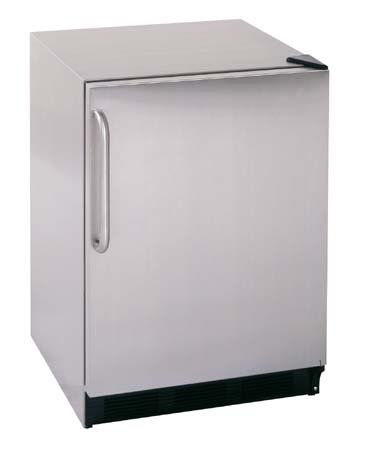 Summit: SCFF55IMCSS 24'' Undercounter Freezer with Adjustable Wire Shelves, Frost-Free Defrost, Ice Maker, Adjustable Thermostat and Commercially Approved: Stainless Cabinet with Pro Handle