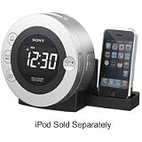 Sony ICFCD3iP CD Clock Radio for iPod and iPhone (Silver)