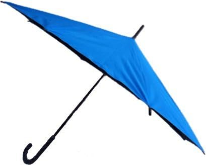 RainAide Reverse Umbrella (Blue). Windproof, 47" Super Large, Double Layered