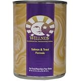 Wellness Canned Cat Food for Adult Cats, Salmon and Trout Formula (Pack of 12 12.5 Ounce Cans)
