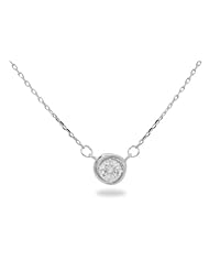 STERLING SILVER 6MM CZ SWIRL NECKLACE