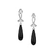 Sterling Silver Onyx Drop Earrings