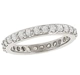 Round Shared prong Set Diamond Eternity Band 1.01cttw