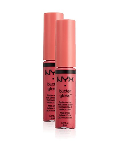 NYX Cosmetics Butter Lip Gloss Peaches and Cream - Pack of 2