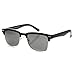 zeroUV - Classic Dapper Rectangular Half-Frame Horn Rimmed Sunglasses