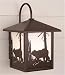 OW35083BBZ, Yellowstone 1 Light Med Bear Outdoor Lighting Wall Lamp Fixture, Bronze, Tiffany, B2550