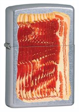 Zippo Meaty Slices Bacon Lighter Street Chrome