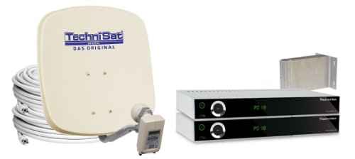 TechniSat DigiDish 45 Zweiteilnehmer-Set inkl. 2 TechniStar S1 Receiver) beige/silber Preisvergleich