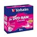 Verbatim
43493
3x
DVD-RAM
9.4
GB
Jewel
Cased (Pack
of
5)
