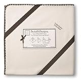 Swaddle Designs Ultimate Receiving Blanket - Chocolate Brown Trim