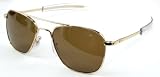 American Optical Flight Gear Original Pilot Sunglasses, Gold Frame, Polarized High PHCAP-BNT-52
