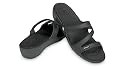 Crocs Womens Patricia Open Toe Wedge - Black